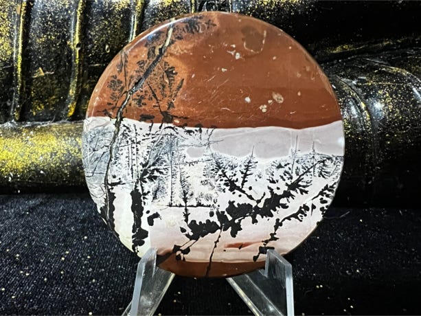 Circular cut and striking Picture Jasper