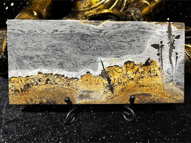 Orange and grey coloured landscaped Picture Jasper